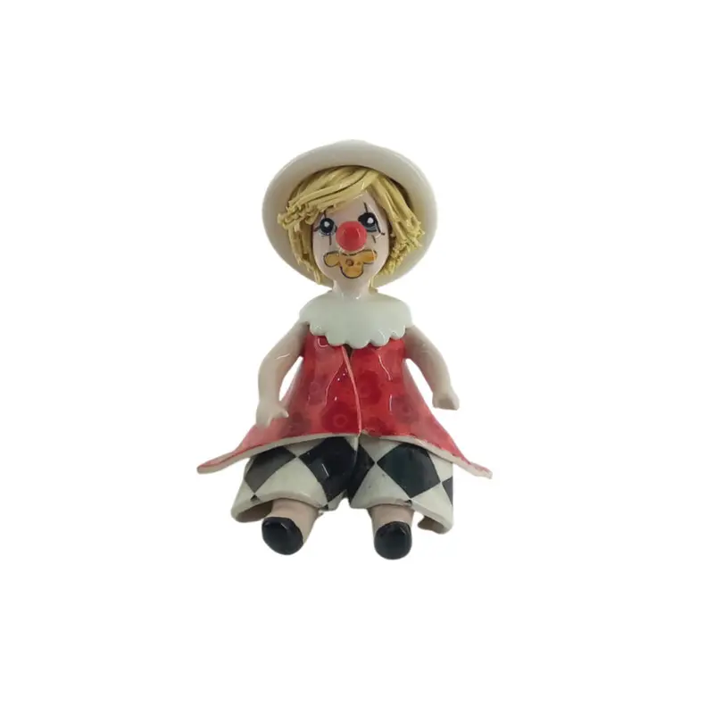 Zampiva Clown Pagliaccio Porcellana H 9x8 cm