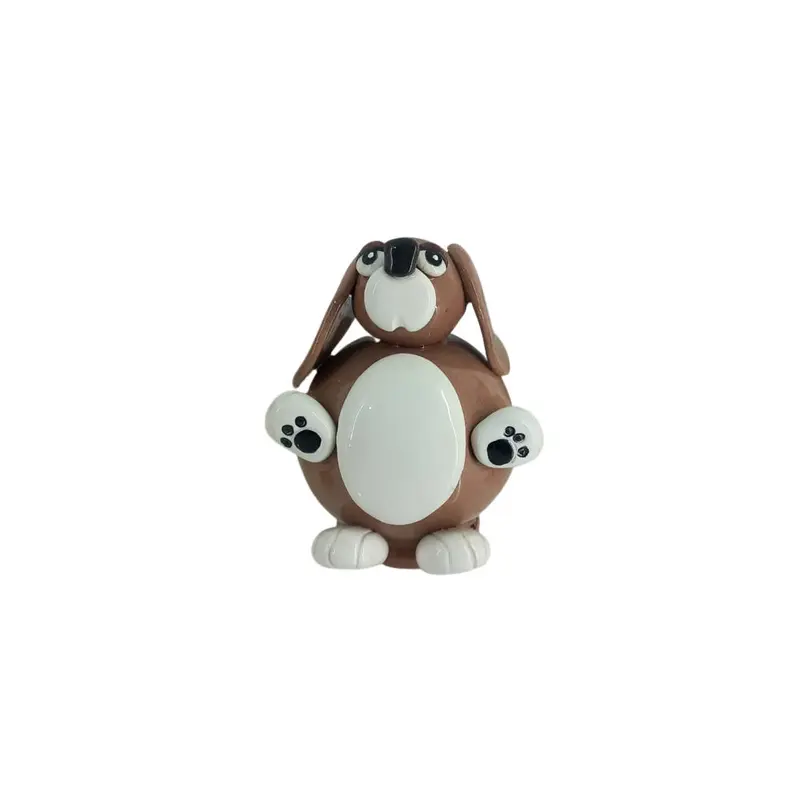 Zampiva Salvadanaio Cane Ceramica Artigianale H 10 cm