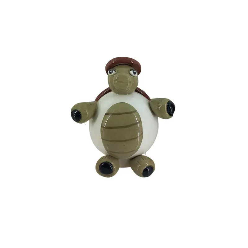Zampiva Salvadanaio Tartaruga Ceramica Artigianale H 10 cm