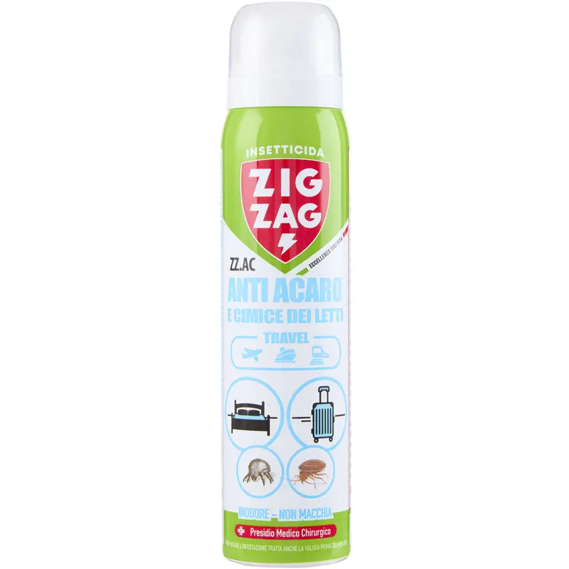 ZIG ZAG INSETTICIDA ANTI ACARO e CIMICI DEI LETTI TRAVEL SPRAY 100 ML