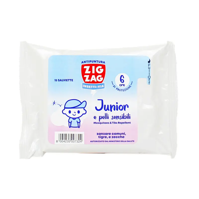 ZIG ZAG REPELLENTE ANTIPUNTURA PELLI SENSIBILI SALVIETTE 15 PZ